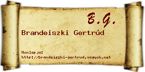 Brandeiszki Gertrúd névjegykártya