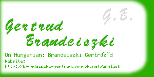 gertrud brandeiszki business card